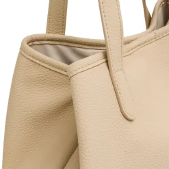 Borsa Tote bag beige da Donna con bottone magnetico Lora Ferres