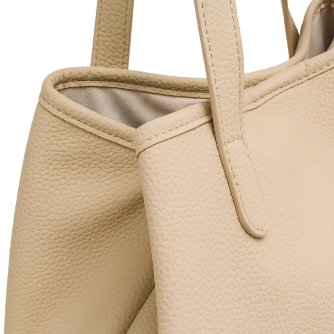 Borsa Tote bag beige da Donna con bottone magnetico Lora Ferres