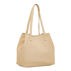 Borsa Tote bag beige da Donna con bottone magnetico Lora Ferres