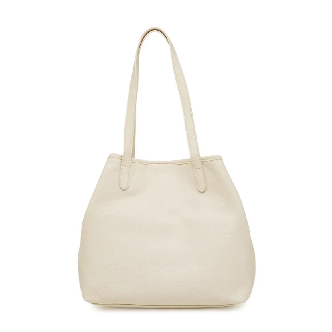 Borsa Tote bag bianca da Donna con bottone magnetico Lora Ferres