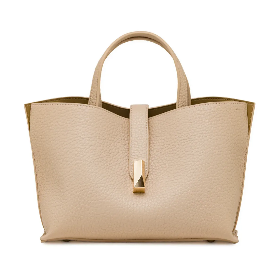 Borsa Tote Bag donna rosa Lora Ferres con tracolla e dettaglio dorato