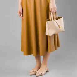 Borsa Tote Bag donna rosa Lora Ferres con tracolla e dettaglio dorato