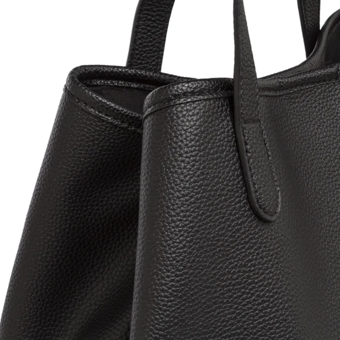 Borsa Tote bag nera da Donna con bottone magnetico Lora Ferres