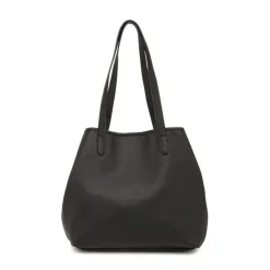 Borsa Tote bag nera da Donna con bottone magnetico Lora Ferres