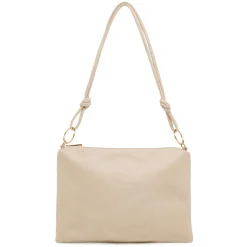 Borsa tracolla da Donna beige con anelli dorati Lora Ferres