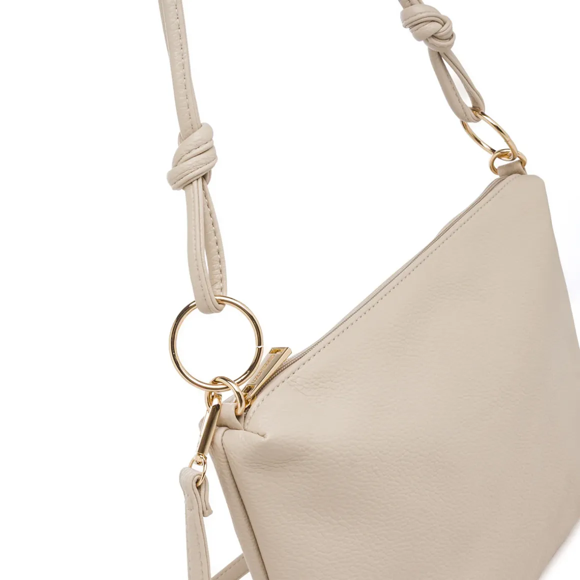 Borsa tracolla da Donna beige con anelli dorati Lora Ferres