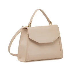 Borse da donna Lora Ferres rosa a mano con logo charm e tracolla