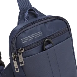 Borsello a Tracolla Blu da Uomo con zip e multi-tasche Americanino