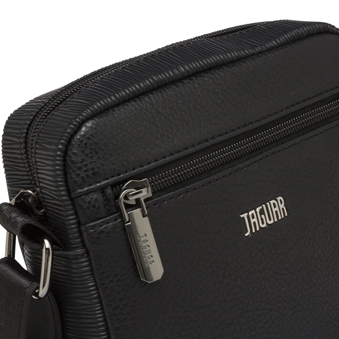Borsello a tracolla nero Uomo con tasche e tracolla regolabile Jaguar