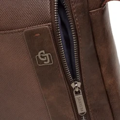 Borsello marrone da Uomo con logo frontale Carrera Jeans
