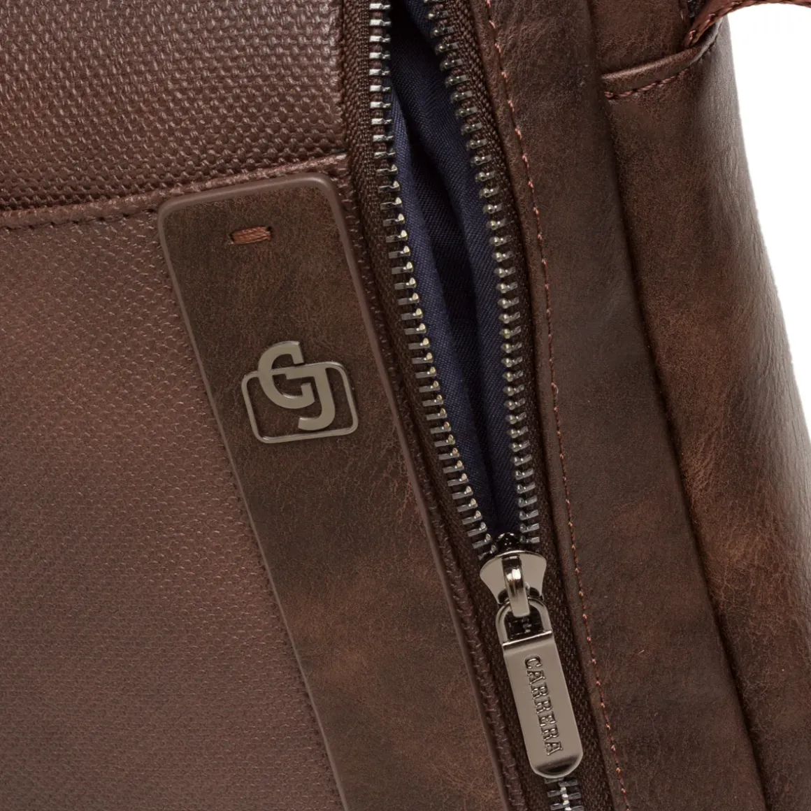 Borsello marrone da Uomo con logo frontale Carrera Jeans