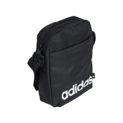 Borsello nero con tasca e logo frontale adidas