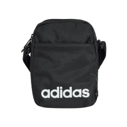 Borsello nero con tasca e logo frontale adidas