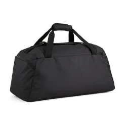 Borsone sportivo nero con tasche e tracolla con logo Puma Phase