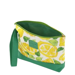Bustina mare Donna gialla e verde con stampa limoni Camomilla Milano