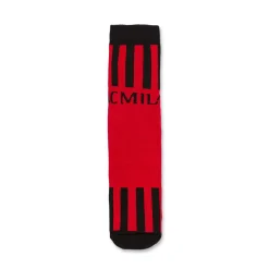 Calzini antiscivolo rossi da bambino con logo Milan