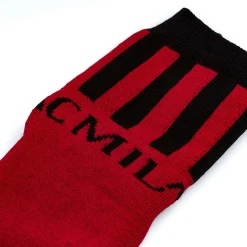 Calzini antiscivolo rossi da bambino con logo Milan