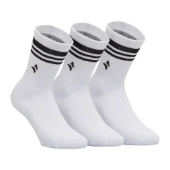 Calzini bianchi da Uomo sportivi con righe set da 3 Navigare