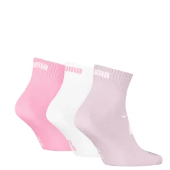 Calzini corti da Donna 3 paia rosa, bianco e lilla Puma