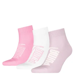 Calzini corti da Donna 3 paia rosa, bianco e lilla Puma