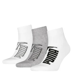 Calzini 3 paia corti bianchi e grigi Unisex Puma