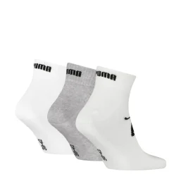 Calzini 3 paia corti bianchi e grigi Unisex Puma