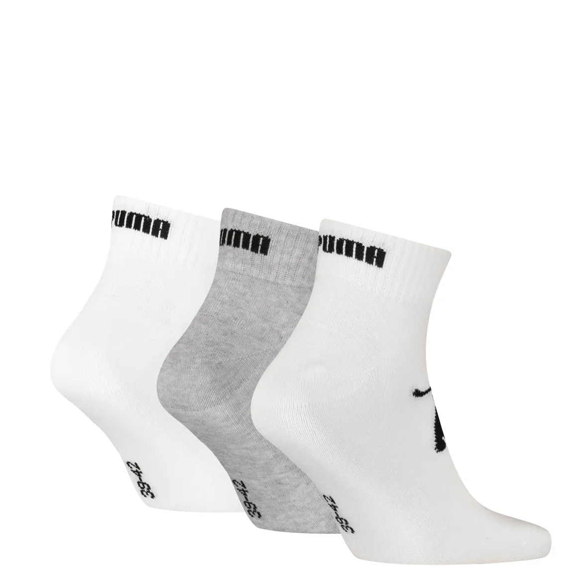 Calzini 3 paia corti bianchi e grigi Unisex Puma