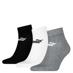Calzini 3 paia corti Unisex grigio bianco e nero Puma