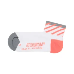 Calzini sportivi grigi e bianchi da Uomo con dettagli arancio GymRun