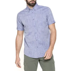 Camicia a maniche corte casual da Uomo blu melange Carrera Jeans