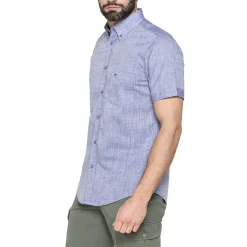 Camicia a maniche corte casual da Uomo blu melange Carrera Jeans