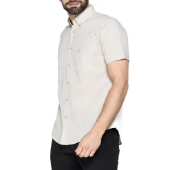 Camicia a maniche corte da Uomo beige con taschino Carrera Jeans