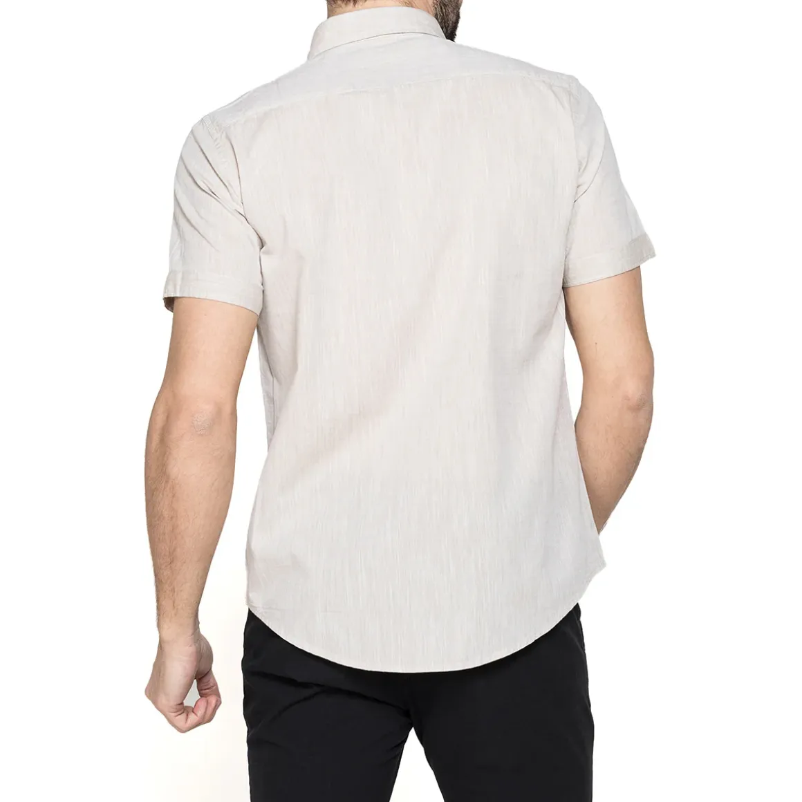 Camicia a maniche corte da Uomo beige con taschino Carrera Jeans