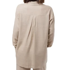 Camicia Beige da Donna in Misto Lino a Manica Lunga Swish Jeans