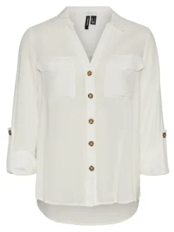 Camicia bianca da donna con tasche Vero Moda