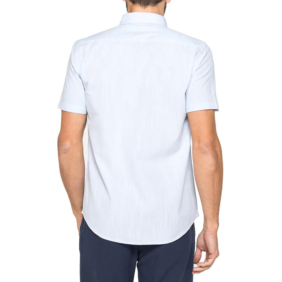 Camicia casual azzurra da Uomo a maniche corte Carrera Jeans