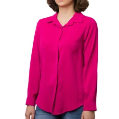 Camicia da donna fucsia in tessuto velato Swish Jeans