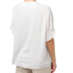 Camicia da donna misto lino bianca Swish Jeans