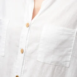 Camicia da donna misto lino bianca Swish Jeans