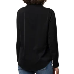 Camicia da donna nera in tessuto velato Swish Jeans