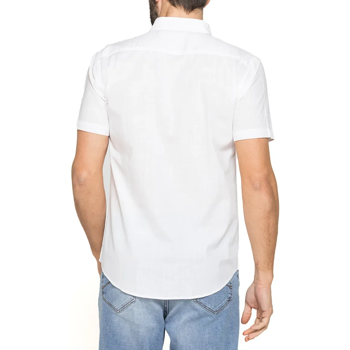 Camicia maniche corte bianca da Uomo con taschino Carrera Jeans