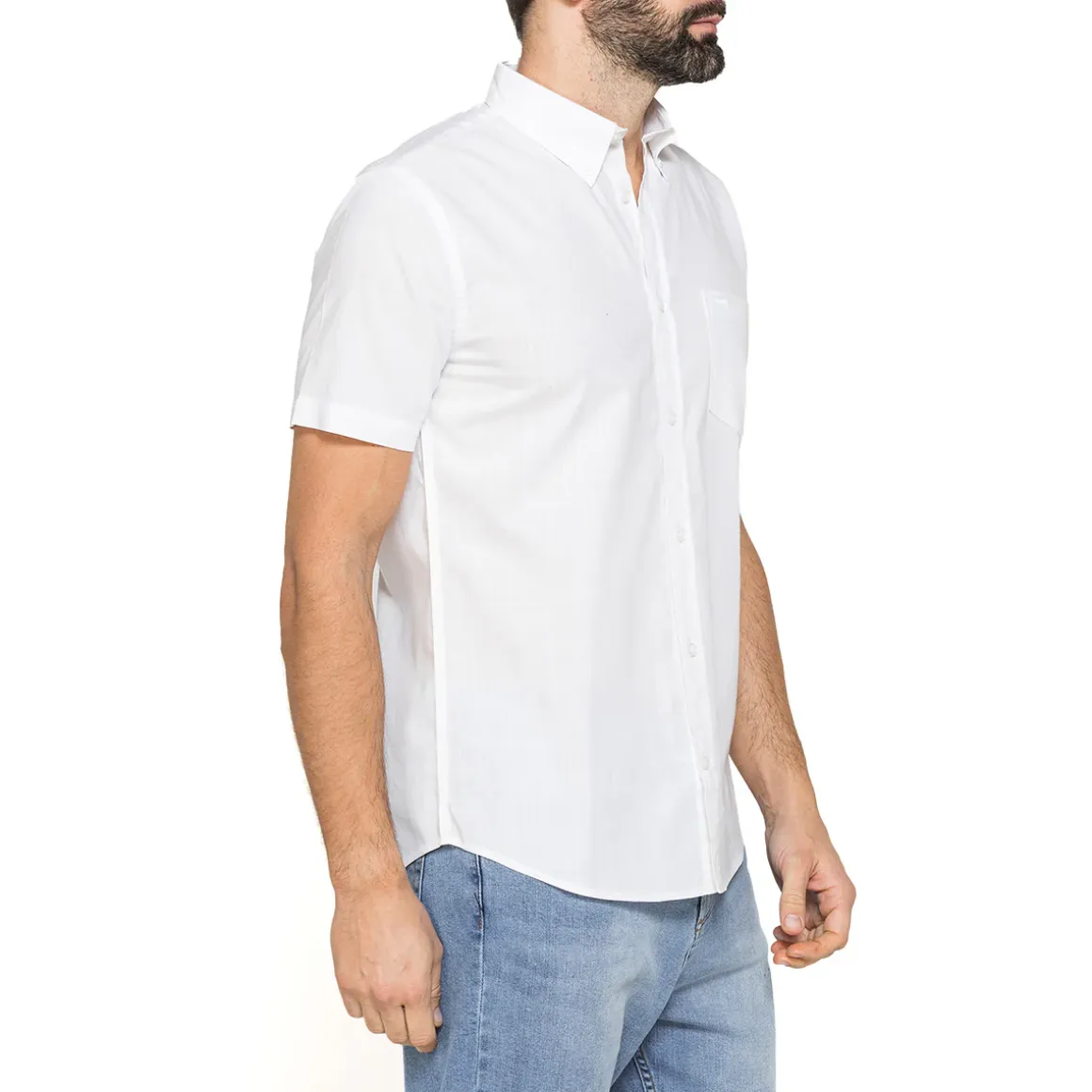 Camicia maniche corte bianca da Uomo con taschino Carrera Jeans