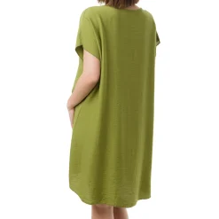 Camicia Over Verde da Donna a Maniche Corte con fondo svasato Swish Jeans