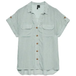 Camicia t-shirt da Donna a righe bianche e azzurre Vero Moda
