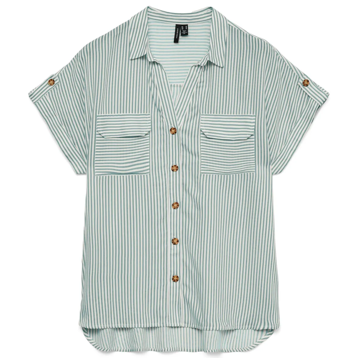 Camicia t-shirt da Donna a righe bianche e azzurre Vero Moda