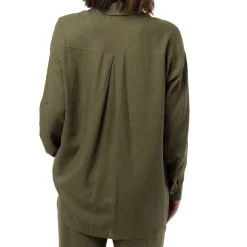Camicia Verde da Donna in Misto Lino a Manica Lunga Swish Jeans