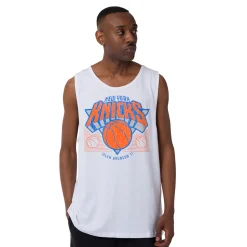 Canotta bianca da Uomo in Cotone squadra New York Knicks NBA