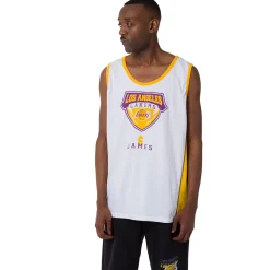 Canotta sportiva da Uomo in Cotone bianca della squadra LA Lakers NBA