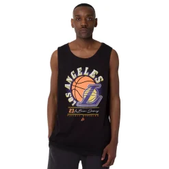 Canotta sportiva da Uomo in Cotone nera della squadra LA Lakers NBA