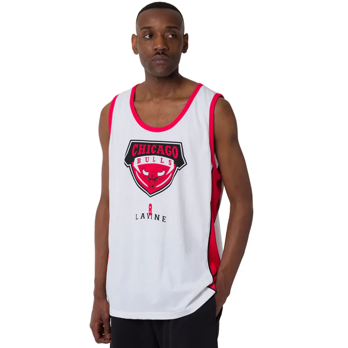 Canotta sportiva da Uomo in Cotone bianca Chicago Bulls NBA
